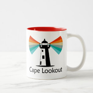Taza Bicolor Faro Cape Lookout North Carolina Arcoíris