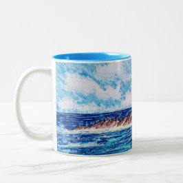 Taza Bicolor Faro en Azul