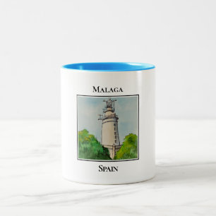 Taza Bicolor Faro en el Puerto, Málaga España