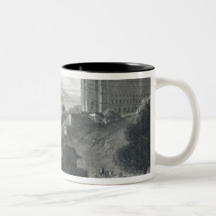 Taza Bicolor Fatehpur Sikri cerca de Agra, grabado por Brandard