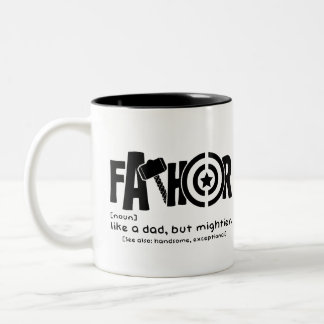 Taza Bicolor Fathor: Como un padre, pero más poderoso.