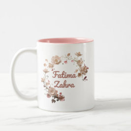 Taza Bicolor Fatima Zahra Floral Mug