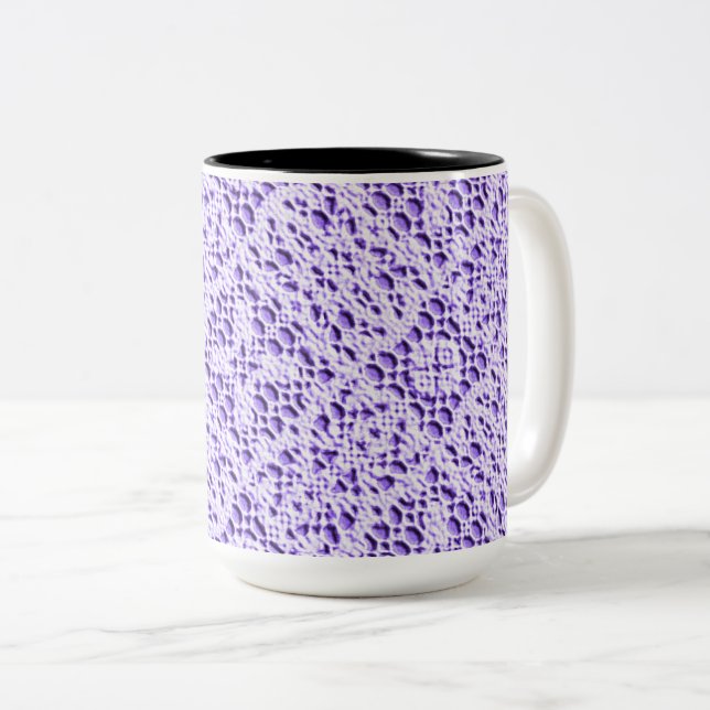 Taza Bicolor Faux Crotchet Mauve (Anverso derecho)
