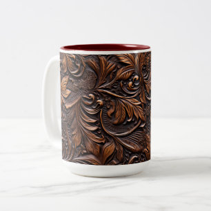 Taza Bicolor Faux Leather