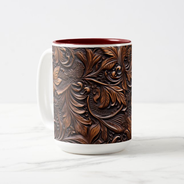 Taza Bicolor Faux Leather (Anverso izquierdo)
