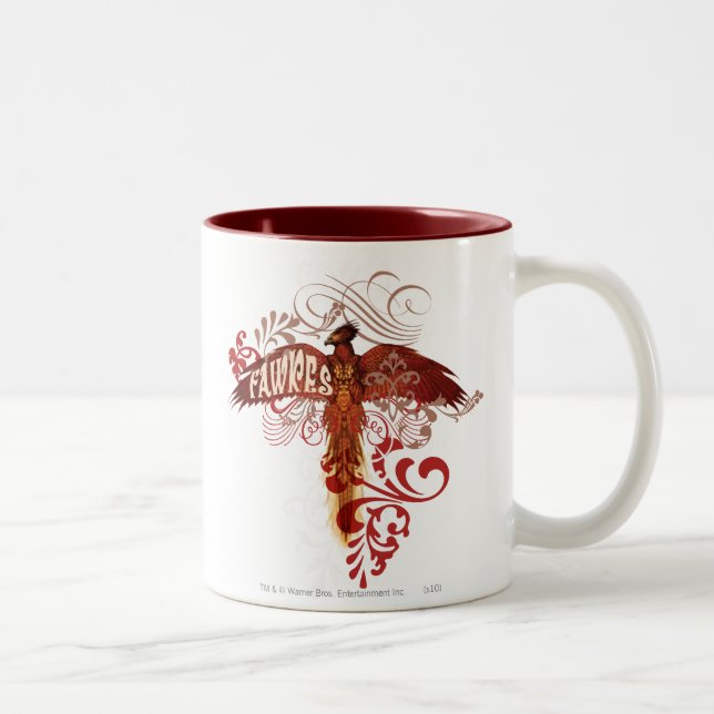 Taza Bicolor Fawkes Extiende sus Alas (Derecha)