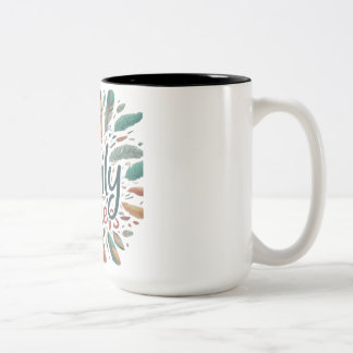Taza Bicolor Feathers de familia