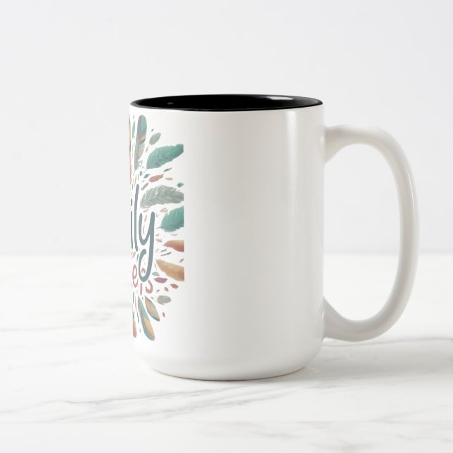 Taza Bicolor Feathers de familia (Derecha)