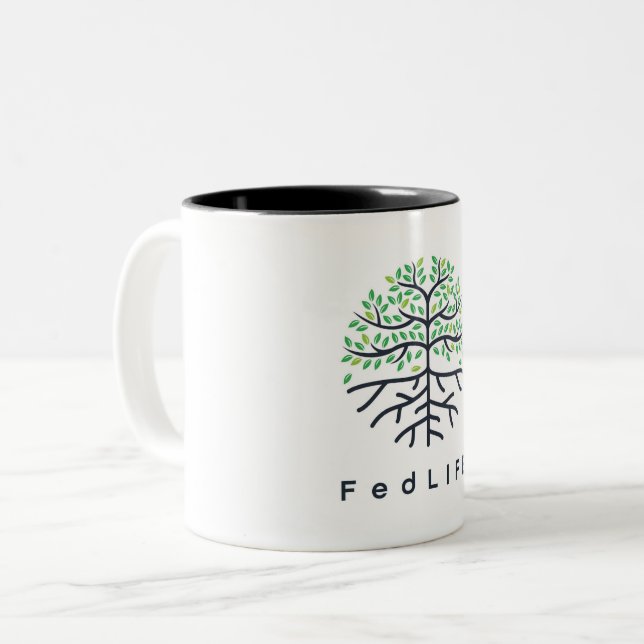 Taza Bicolor FedLIFE 11 oz. (Anverso izquierdo)
