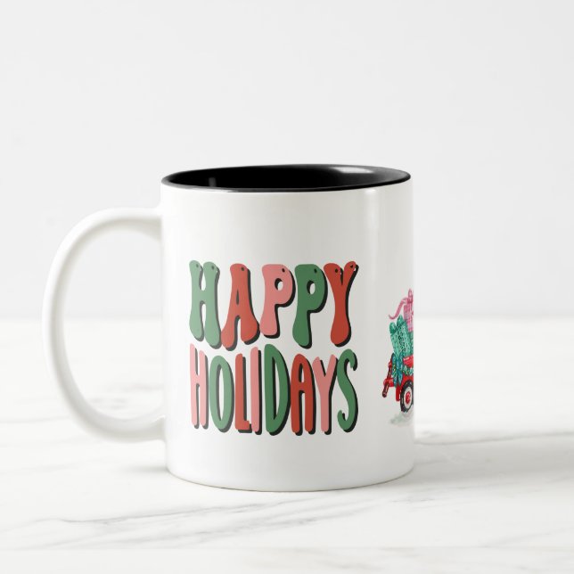 Taza Bicolor Felices Fiestas (Izquierda)