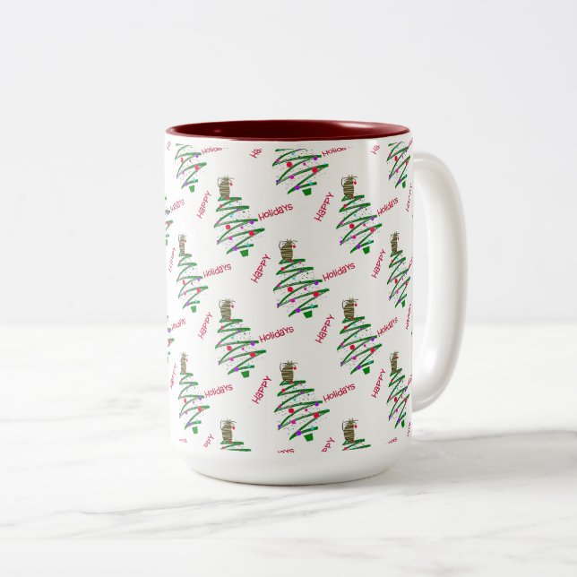 Taza Bicolor Felices Fiestas (Anverso derecho)