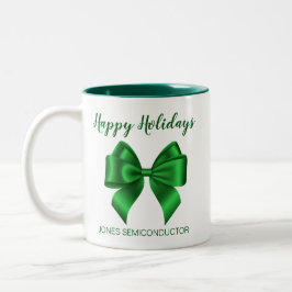 Taza Bicolor Felices Fiestas Elegantes Verdes