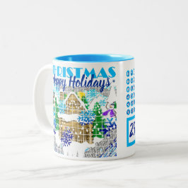 Taza Bicolor Felices fiestas | WINTER WONDERLAND | Avenencia |
