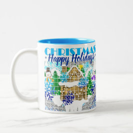 Taza Bicolor Felices fiestas | WINTER WONDERLAND | Avenencia |