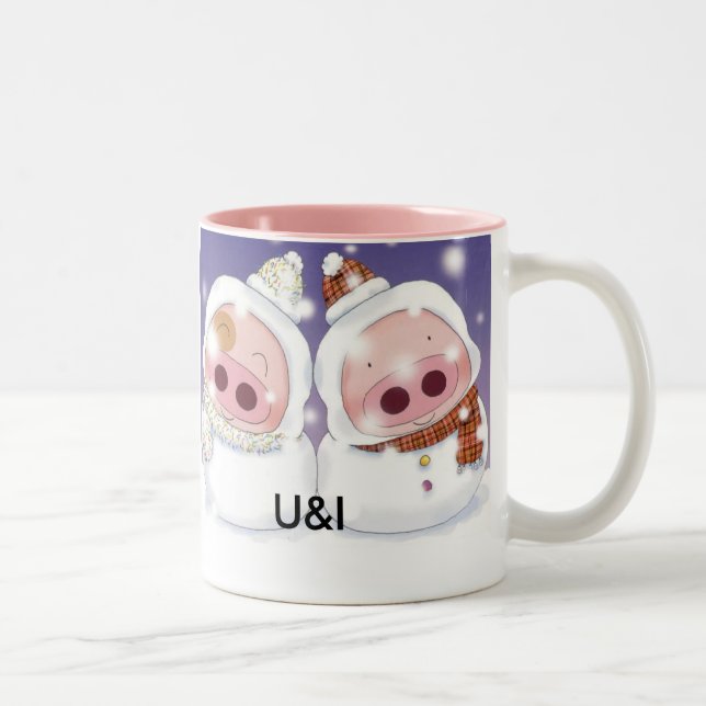 Taza Bicolor felices Navidad (Derecha)