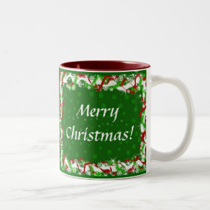 Taza Bicolor Felices Navidad - buenas fiestas