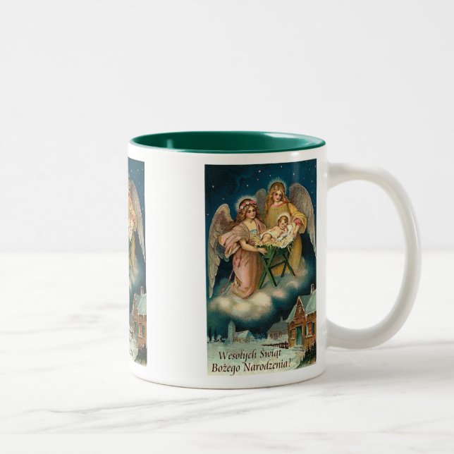 Taza Bicolor Felices Navidad de Wesolych Swiat Bozego (Derecha)