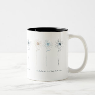 Taza Bicolor Felicidad Daisy Flowers