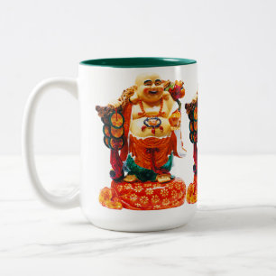 Taza Bicolor Felicidad sonriente Buda