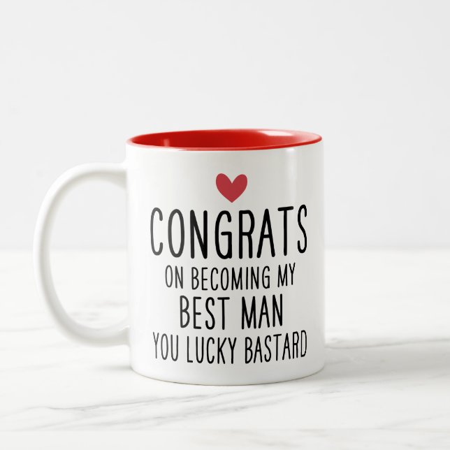 Taza Bicolor Felicidades por ser mi padrino, suerte (Izquierda)