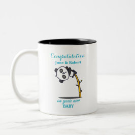 Taza Bicolor felicitación por recién nacido