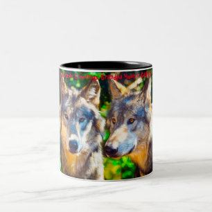 Taza Bicolor Felicitaciones de Navidad Abuelo Cazador Recolecto