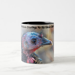 Taza Bicolor Felicitaciones de Navidad Me viejo glu glu glu