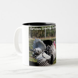 Taza Bicolor Felicitaciones de Navidad Papá Cazador Recolector