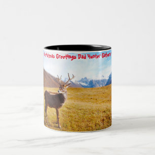 Taza Bicolor Felicitaciones de Navidad Papá Cazador Recolector