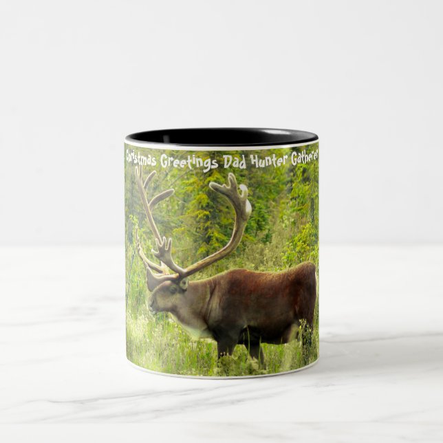 Taza Bicolor Felicitaciones de Navidad Papá Hunter Gatherer (Centro)