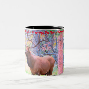 Taza Bicolor Felicitaciones de Navidad Papá Hunter Gatherer