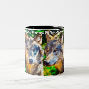 Taza Bicolor Felicitaciones de Navidad Papá Hunter Gatherer