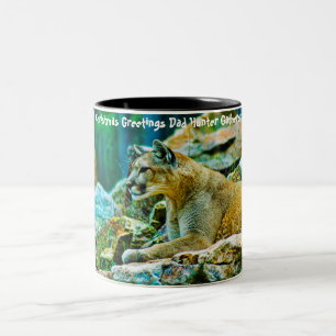 Taza Bicolor Felicitaciones de Navidad Papá Hunter Gatherer