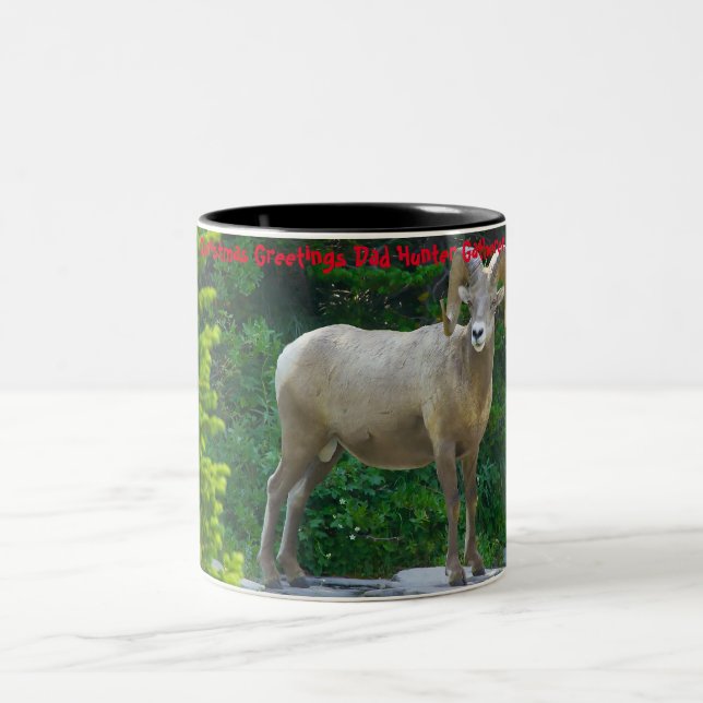 Taza Bicolor Felicitaciones de Navidad Papá Hunter Gatherer (Centro)
