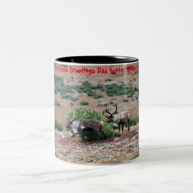 Taza Bicolor Felicitaciones de Navidad Papá Hunter Gatherer (Centro)