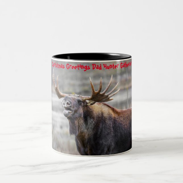 Taza Bicolor Felicitaciones de Navidad Papá Hunter Gatherer (Centro)
