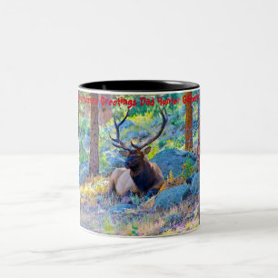 Taza Bicolor Felicitaciones de Navidad Papá Hunter Gatherer