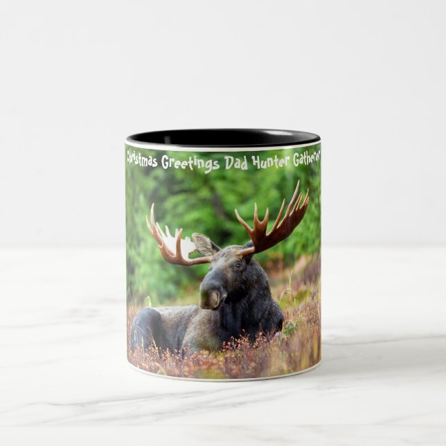 Taza Bicolor Felicitaciones de Navidad Papá Hunter Gatherer (Centro)