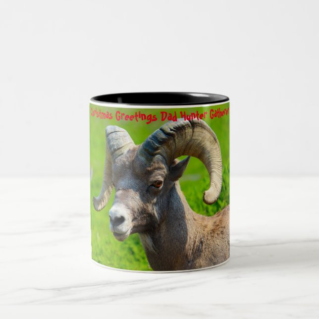 Taza Bicolor Felicitaciones de Navidad Papá Hunter Gatherer (Centro)