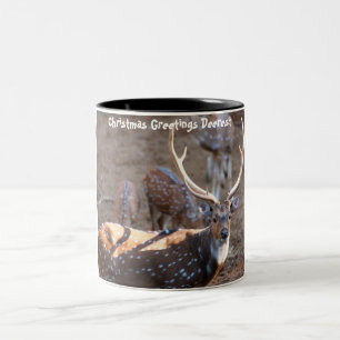 Taza Bicolor Felicitaciones de Navidad Querido