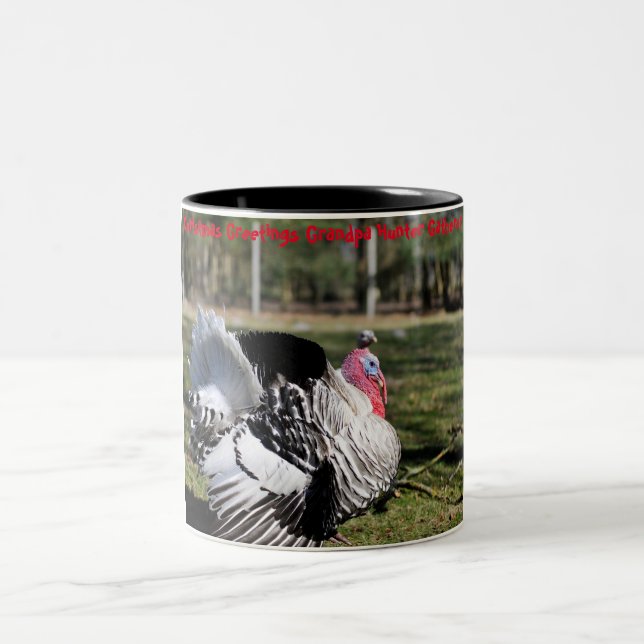Taza Bicolor Felicitaciones navideñas al abuelo Hunter Gatherer (Centro)