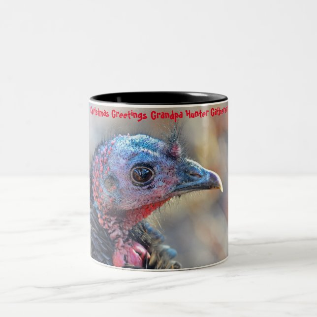 Taza Bicolor Felicitaciones navideñas al abuelo Hunter Gatherer (Centro)