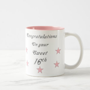Taza Bicolor Felicitaciones por tu dulce Mug de cumpleaños nú