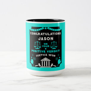 Taza Bicolor Felicitaciones veredicto del tribunal