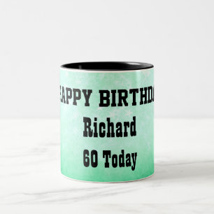 Taza Bicolor Feliz 60 cumpleaños personalizado