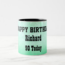 Taza Bicolor Feliz 90 cumpleaños personalizado