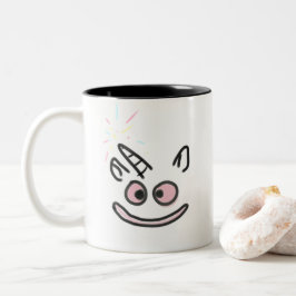 Taza Bicolor Feliz amigo Unicornio