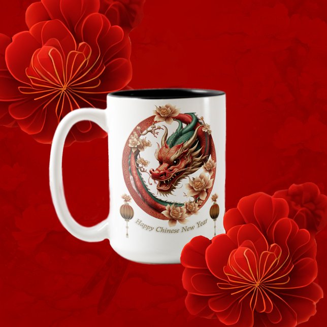 Taza Bicolor Feliz año del nuevo dragón chino (New chinese year)
