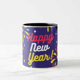 Taza Bicolor Feliz Año Nuevo