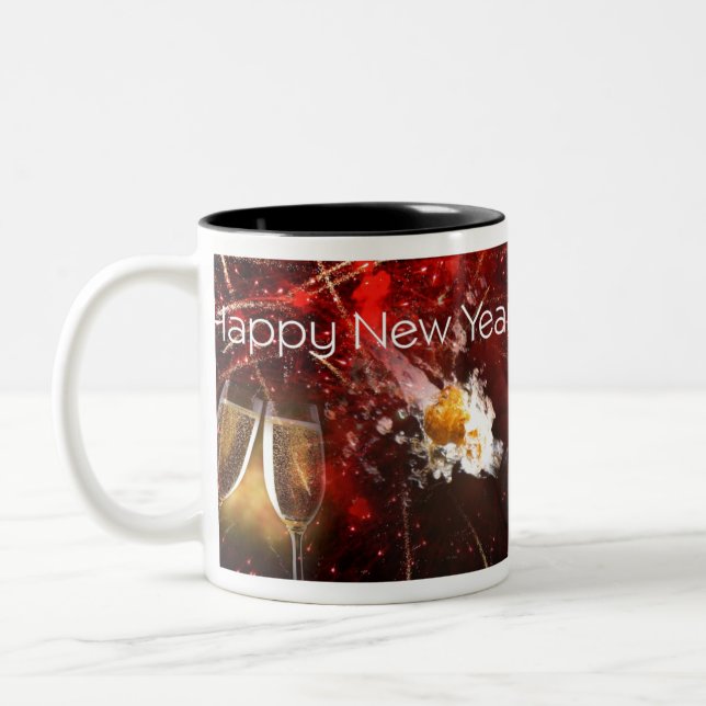Taza Bicolor Feliz Año Nuevo- (Izquierda)